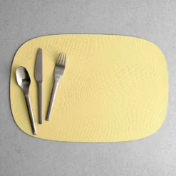 Aida Karim Rashid recycled læder dækkeserviet lemon