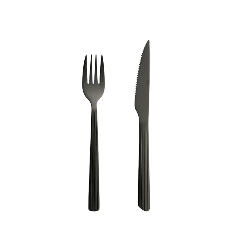 Aida RAW bestiksæt mat sort 8 dele