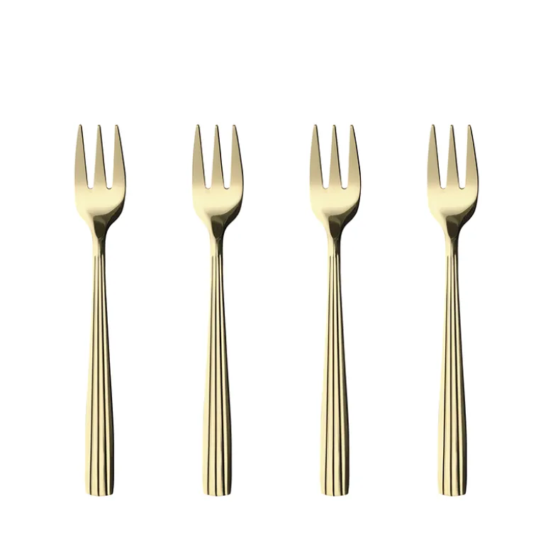Aida RAW kagegaffel champagne guld 4 stk.