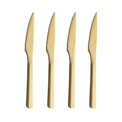 Aida RAW steakkniv guldfarvet 4 stk