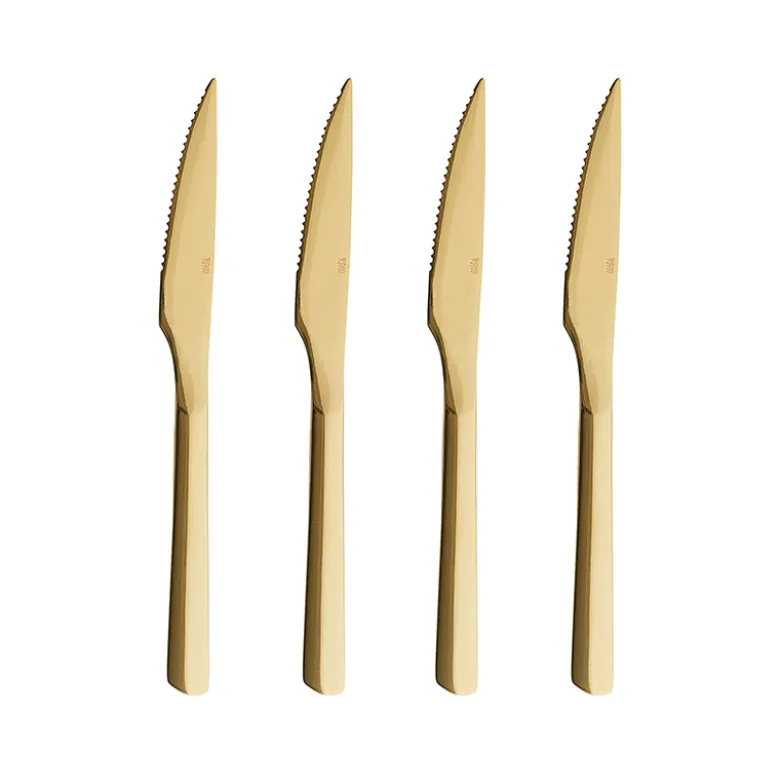 Aida RAW steakkniv guldfarvet 4 stk