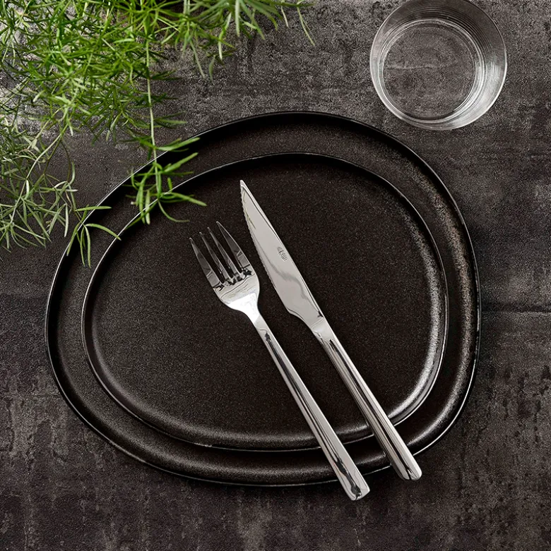 Aida RAW Titanium Black Organic middagstallerken 29 cm