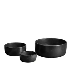 Aida RAW Titanium Black skålesæt 3 dele