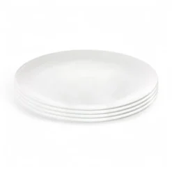 Aida Relief desserttallerkner hvid 4 stk.