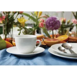 Aida Relief desserttallerkner hvid 4 stk.