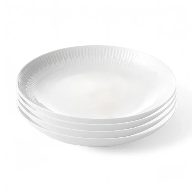 Aida Relief dyb tallerken hvid Ø 22 cm 4 stk.