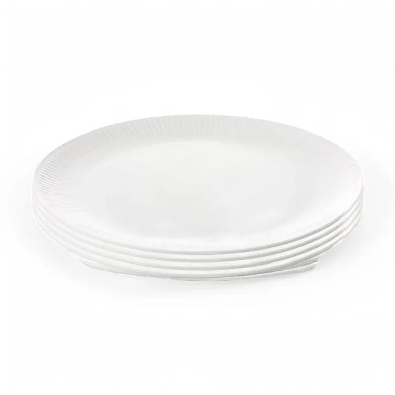 Aida Relief - frokost tallerken porcelæn white 4 stk 22 cm gaveæske