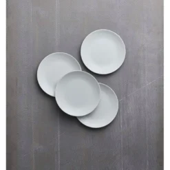 Aida Relief - frokost tallerken porcelæn white 4 stk 22 cm gaveæske