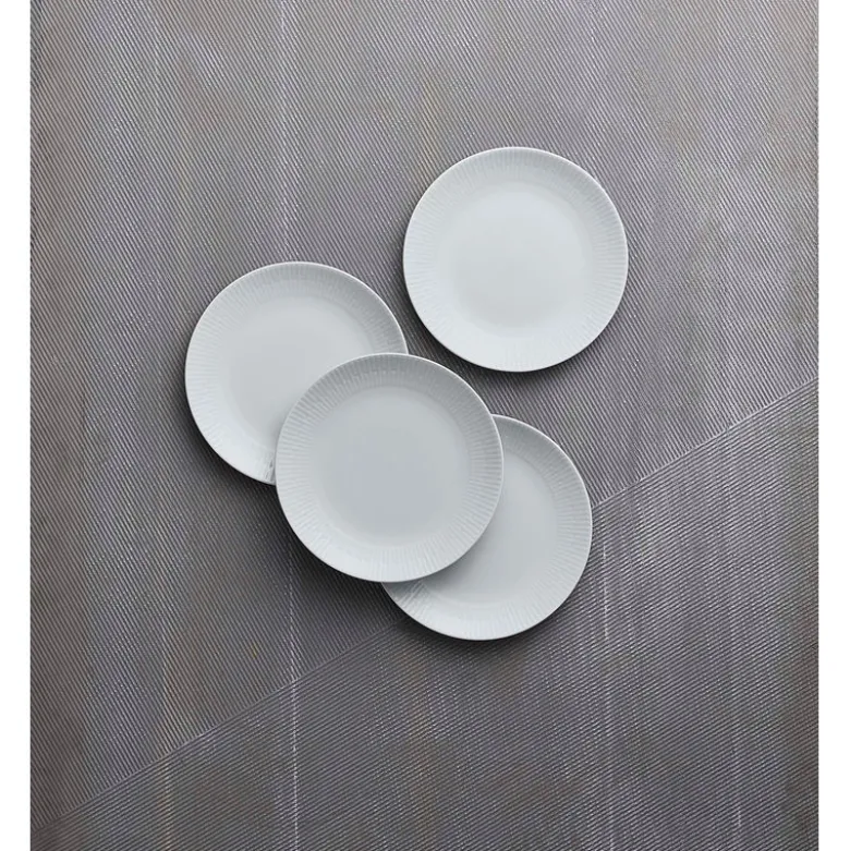 Aida Relief - frokost tallerken porcelæn white 4 stk 22 cm gaveæske