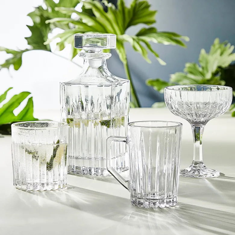 Aida Relief glaskaraffel med låg 0,7 liter