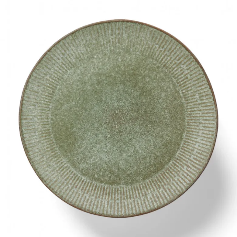 Aida Relief middagstallerken grøn Ø 27 cm