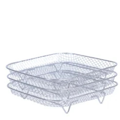 Airfryer rack 3-lags kvadratisk 21x21x9,5 cm