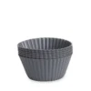 Aldente muffinform silikone mørkegrå Ø 7 cm 6 stk.