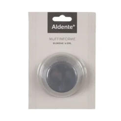 Aldente muffinform silikone mørkegrå Ø 7 cm 6 stk.