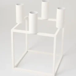 Audo Copenhagen Kubus 4 lysestage hvid 14x14 cm