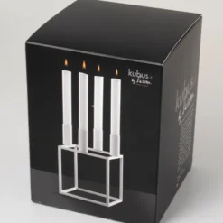 Audo Copenhagen Kubus 4 lysestage hvid 14x14 cm
