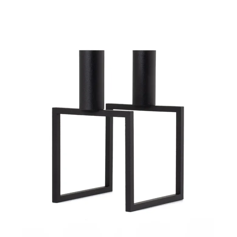 Audo Copenhagen Kubus 2 lysestage sort