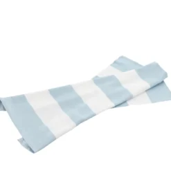 Bastian Abbi stribet viskestykke hvid/dreamblue 70x50 cm