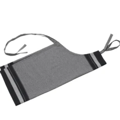 Bastian Tekstiler Jumbo forklæde sort/natur striber 90x80 cm