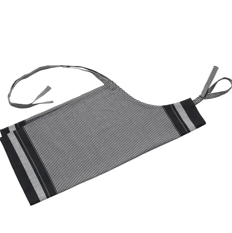 Bastian Tekstiler Jumbo forklæde sort/natur striber 90x80 cm