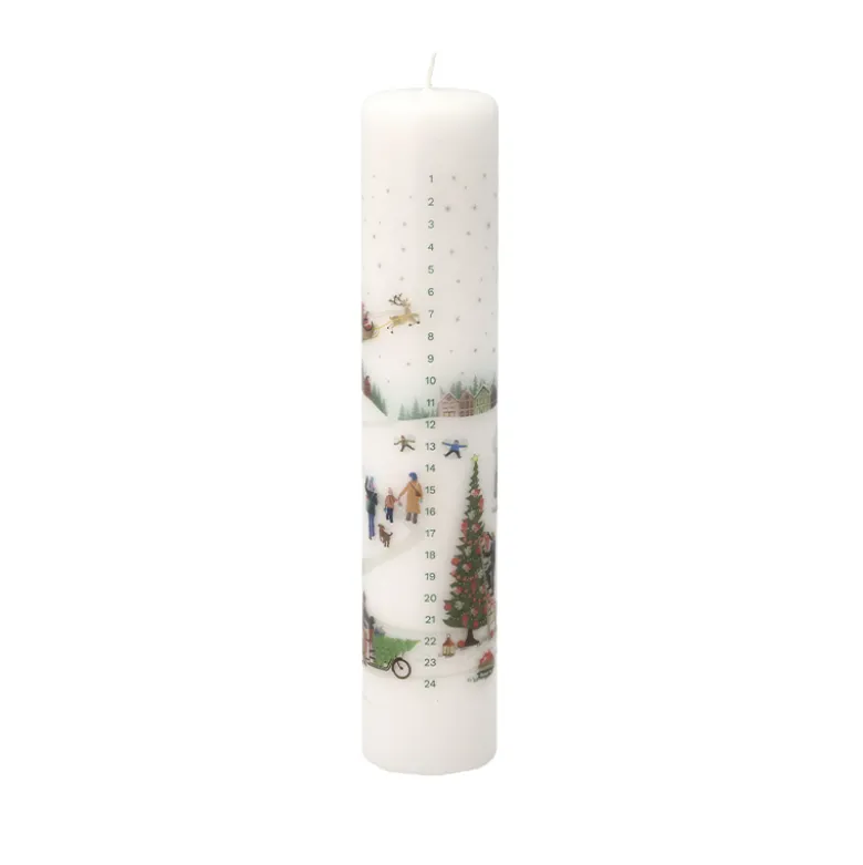 Bastian Vinter kalenderlys hvid H 25 cm