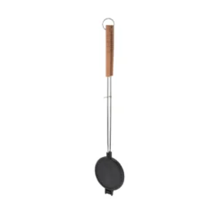 BBQ støbejerns vaffeljern til bål Ø 17 cm