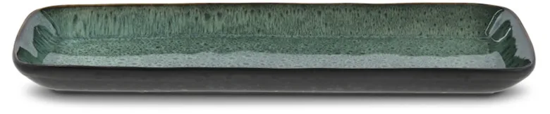 Bitz serveringsfad stentøj grøn 38x14 cm
