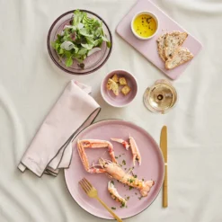 Bitz skål grå/pink