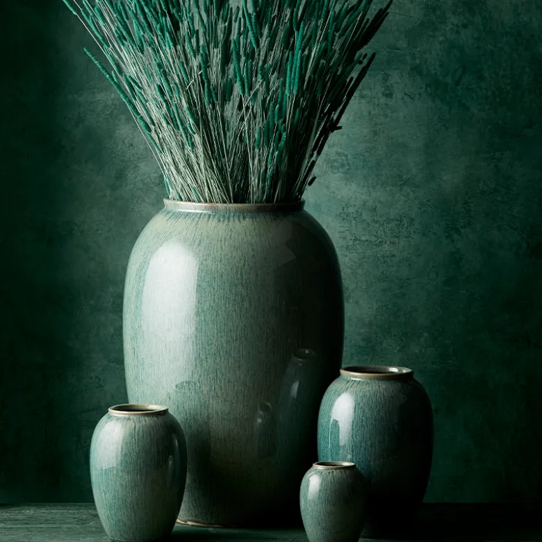 Bitz vase grøn stentøj 20 cm