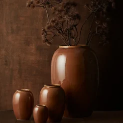 Bitz vase stentøj amber 12,5 cm