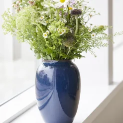 Bitz vase stentøj blå 25 cm