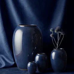 Bitz vase stentøj blå 25 cm
