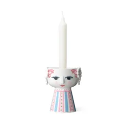 Bjørn Wiinblad Eva lysestage pink 9,5 cm