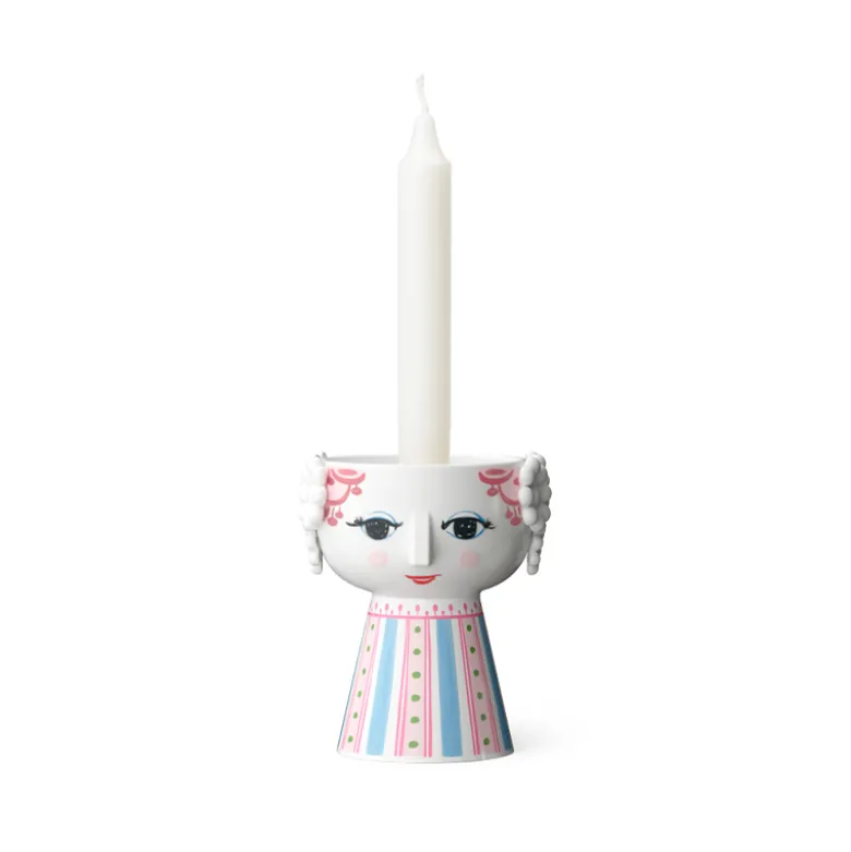 Bjørn Wiinblad Eva lysestage pink 9,5 cm
