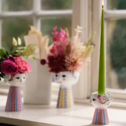 Bjørn Wiinblad Eva lysestage pink 9,5 cm