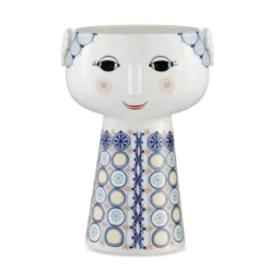 Bjørn Wiinblad Eva vase blå 18,5 cm