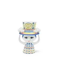 Bjørn Wiinblad Lady with hat vase blå 20,5 cm