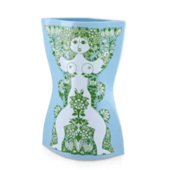 Bjørn Wiinblad Nina vase blå/grøn H 28,5 cm