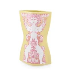 Bjørn Wiinblad Nina vase gul H 22 cm