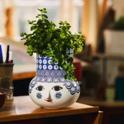 Bjørn Wiinblad Olga vase blå 20 cm