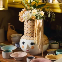 Bjørn Wiinblad Olga vase sand 35 cm