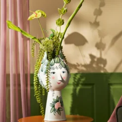 Bjørn Wiinblad Titania vase grøn H 50 cm