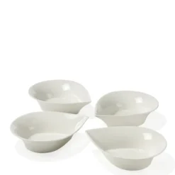 Blomsterbergs dråbeskålesæt porcelæn hvid 4 stk.