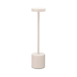 Bordlampe genopladelig creme H 34,2 cm