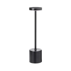 Bordlampe genopladelig sort H 34,2 cm