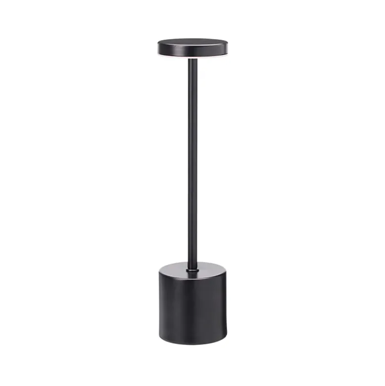 Bordlampe genopladelig sort H 34,2 cm