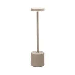 Bordlampe genopladelig taupe H 34,2 cm