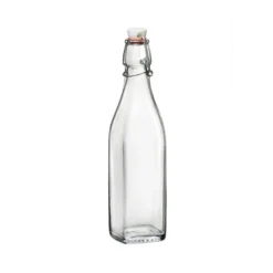 Bormioli saftflaske med patentprop firkantet 0,5 liter
