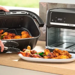 Bosch MAFD490B7 Serie 4 airfryer med dobbelt skuffe 10 liter