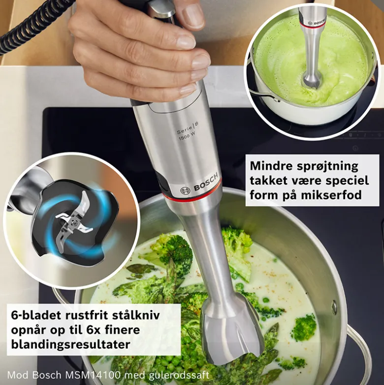 Bosch MSM8M934 serie 8 ErgoMaster stavblender stål 1500 watt